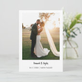 Carte Faire-part photo Elopement (Debout devant)