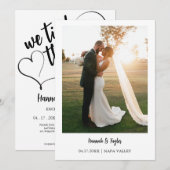 Carte Faire-part photo Elopement (Devant / Derrière)