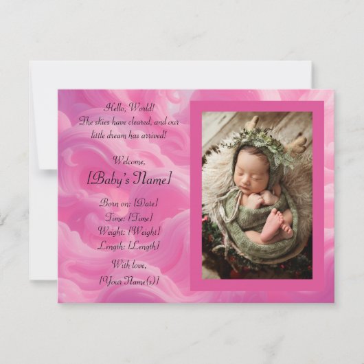 Carte Faire-part plat (Devant)