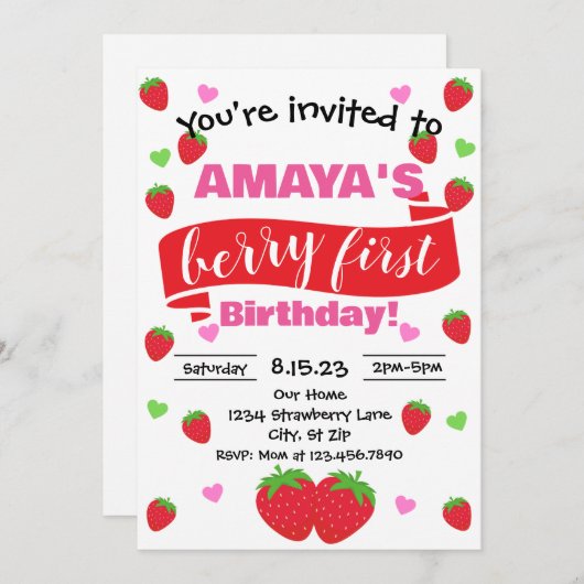 Carte Faire-part plat (Devant / Derrière)