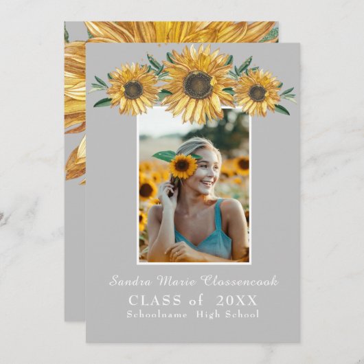 Carte Faire-part plat (Devant / Derrière)