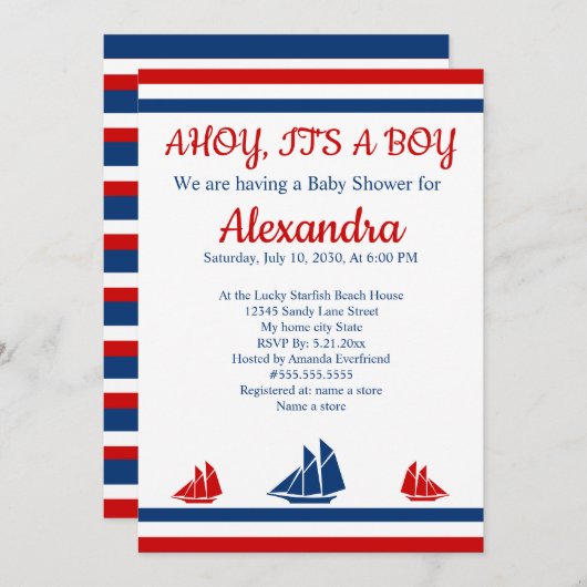 Carte Faire-part plat (Devant / Derrière)