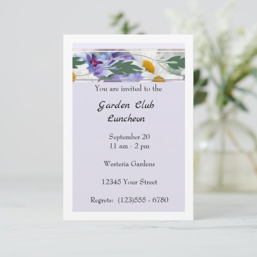 Carte Faire-part plat midi (Debout devant)