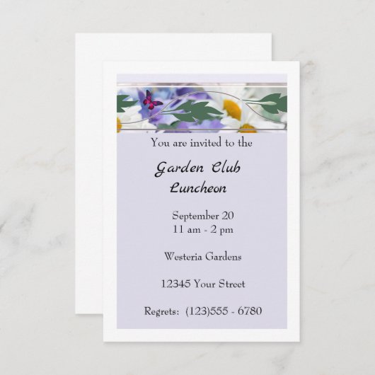 Carte Faire-part plat midi (Devant / Derrière)