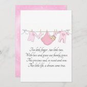 Carte faire-part pour bébé nouveau-né (Devant / Derrière)