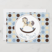 Carte Faire-part pour garçon à cheval à rocher (Dos)