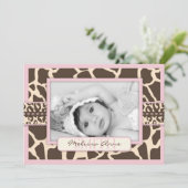 Carte Faire-part Safari Girl (Debout devant)