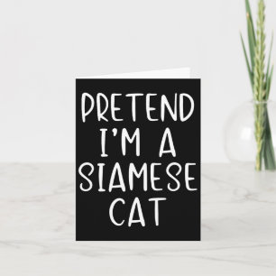 Carte Faire semblant Costume Chat Siamese Halloween Lazy