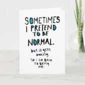 Carte Faire semblant d'être normal (Devant)