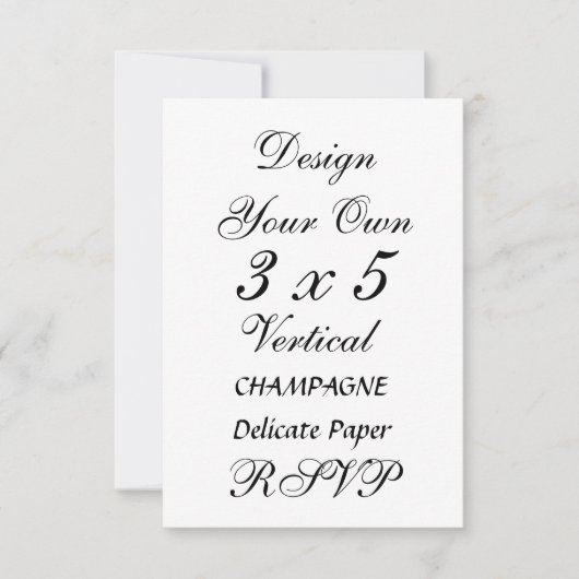Carte Faire soi-même papier délicat CHAMPAGNE 3 x 5  (Devant)