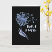 Carte Faire un vœu Fleur de pissenlit (Fleur jaune)