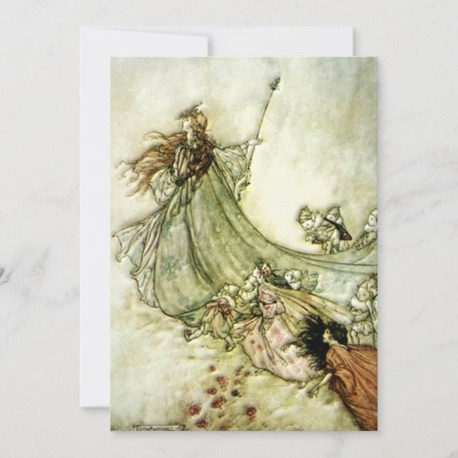 Carte Fairies Away - Arthur Rackham (Devant)