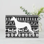 Carte Fairisle Sighthththththnium Noël Linocut (Debout devant)