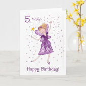 Carte Fairy 5e anniversaire (Fleur jaune)