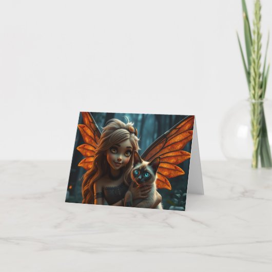 Carte Fairy and Cat (Devant)