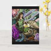 Carte Fairy and Newt Friends (Fleur jaune)