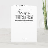 Carte Fairy de Chibi | Page Coloriage (Dos)