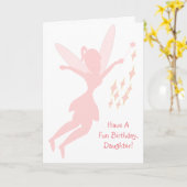 Carte Fairy Design Personnalisé Fille Anniversaire (Fleur jaune)