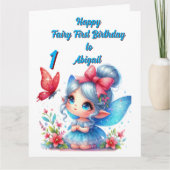 Carte Fairy First Photo Girly Salutation Anniversaire de (Devant)