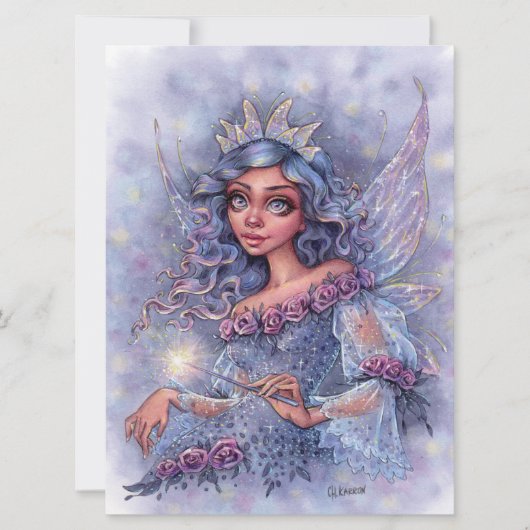 Carte Fairy Godmère Magic Wings Imaginaire Femme Art Car (Devant)