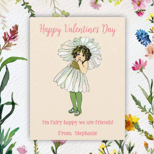 Carte Fairy Happy We are Friends Kids Valentines Day