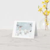 carte Fairy Note hiver (Fleur jaune)
