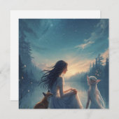 CARTE FAIRY SISTERS AND THE FOX (Devant / Derrière)