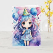Carte Fairy Tale Anniversaire Voeux - Personnalisable (Fleur jaune)