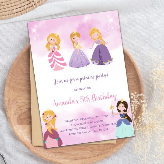 Carte Fairytale Castle Party pour filles
