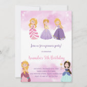 Carte Fairytale Castle Party pour filles (Devant)
