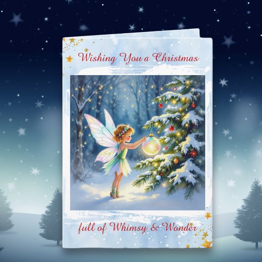 Carte Fairytale Christmas with Holiday Poem Personalized