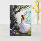 Carte Fairytale Inspiré Anniversaire Personnalisé (Fleur jaune)