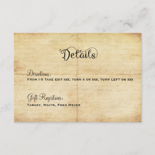 Carte Fairytale Mariage Details - Une Fois