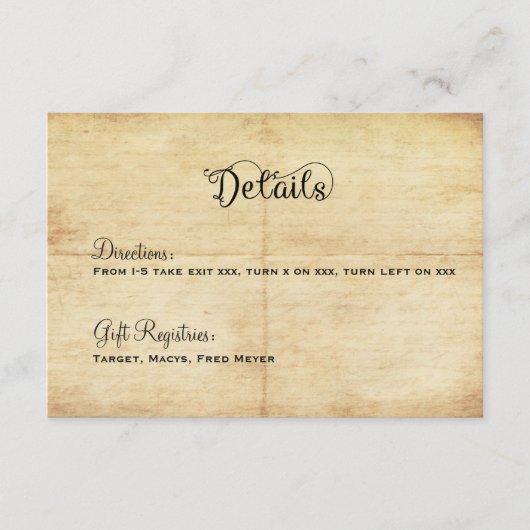 Carte Fairytale Mariage Details - Une Fois (Devant)