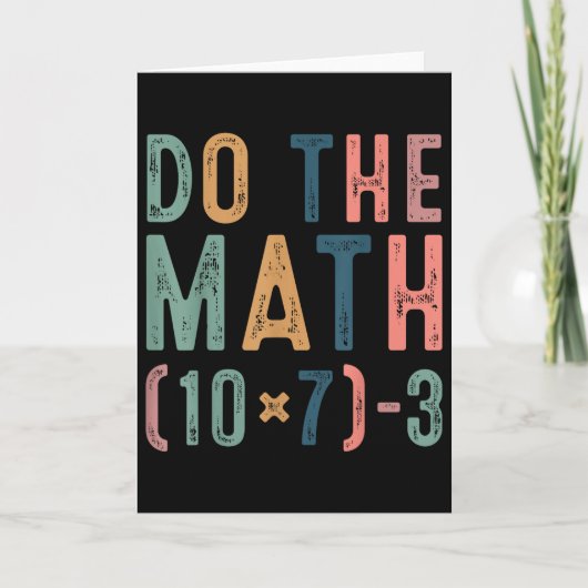 Carte Fais Le Calcul 67 Drôle Six Sept Mème Enseignant F (Devant)