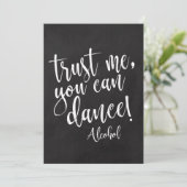 Carte Fais-moi confiance, tu peux danser Panneau de tabl (Debout devant)