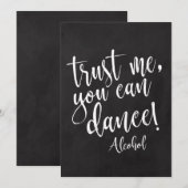 Carte Fais-moi confiance, tu peux danser Panneau de tabl (Devant / Derrière)