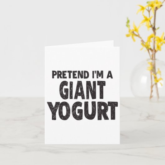 Carte Fais semblant que je suis un yaourt géant - Facile (Fleur jaune)