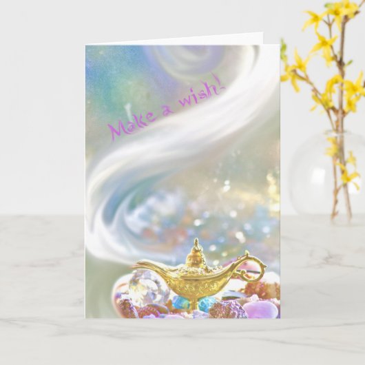 Carte Fais un voeu ! (Fleur jaune)