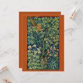 Carte Faisan dans un arbre (par William Morris) (Devant/Arrière en situation)