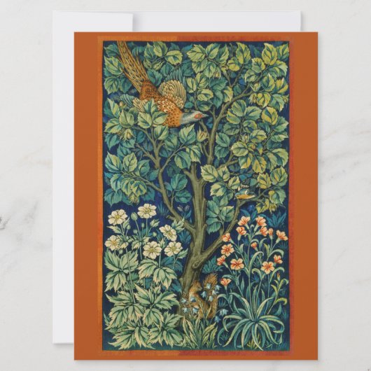 Carte Faisan dans un arbre (par William Morris) (Devant)
