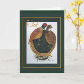 Carte Faisans (Fleur jaune)