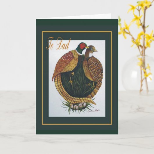 Carte Faisans (Fleur jaune)