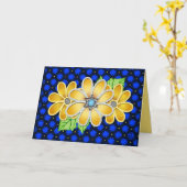 Carte Faisée À Bijoux Pour Mères Juives (Personnalisée) (Fleur jaune)