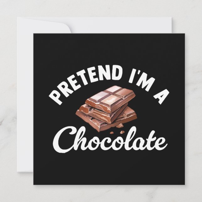 Carte Faisons comme si j'étais une barre de chocolat (Devant)
