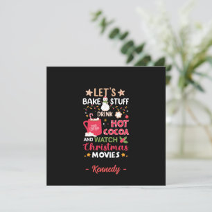 Carte Faisons cuire, buvons du cacao chaud et des films 