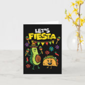 Carte Faisons de Fiesta Taco Avocado Funny Cinco De Mayo (Fleur jaune)
