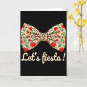 Carte Faisons la fête cinq mai coquette bow mignonne (Fleur jaune)