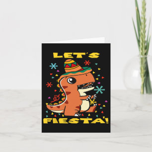 Carte Faisons la Fête Mexicaine Dinosaure Cinco De Mayo