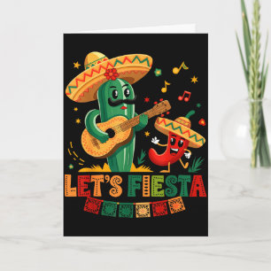 Carte Faisons la fête mexique fête taco guitare cactus c